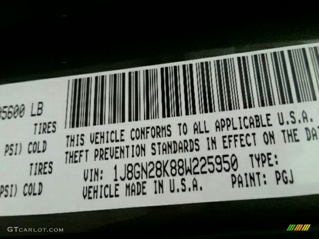 2008 Jeep Liberty Sport 4x4 Color Code Photos