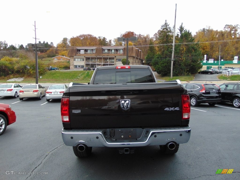 2011 Ram 1500 Laramie Quad Cab 4x4 - Rugged Brown Pearl / Light Pebble Beige/Bark Brown photo #4