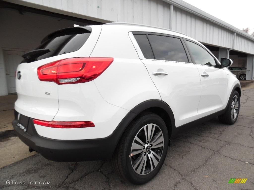 2016 Sportage EX AWD - Clear White / Black photo #2