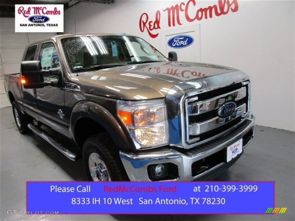 2016 F250 Super Duty XLT Crew Cab 4x4 - Caribou Metallic / Adobe photo #1