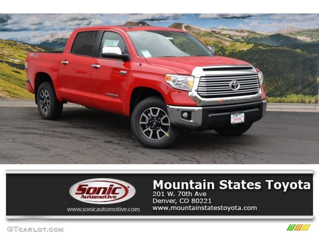 2016 Tundra Limited CrewMax 4x4 - Radiant Red / Black photo #1