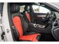 2016 Mercedes-Benz C Black/Red Pepper Interior Front Seat Photo