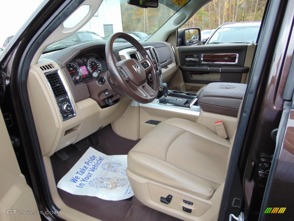 2011 Ram 1500 Laramie Quad Cab 4x4 - Rugged Brown Pearl / Light Pebble Beige/Bark Brown photo #15