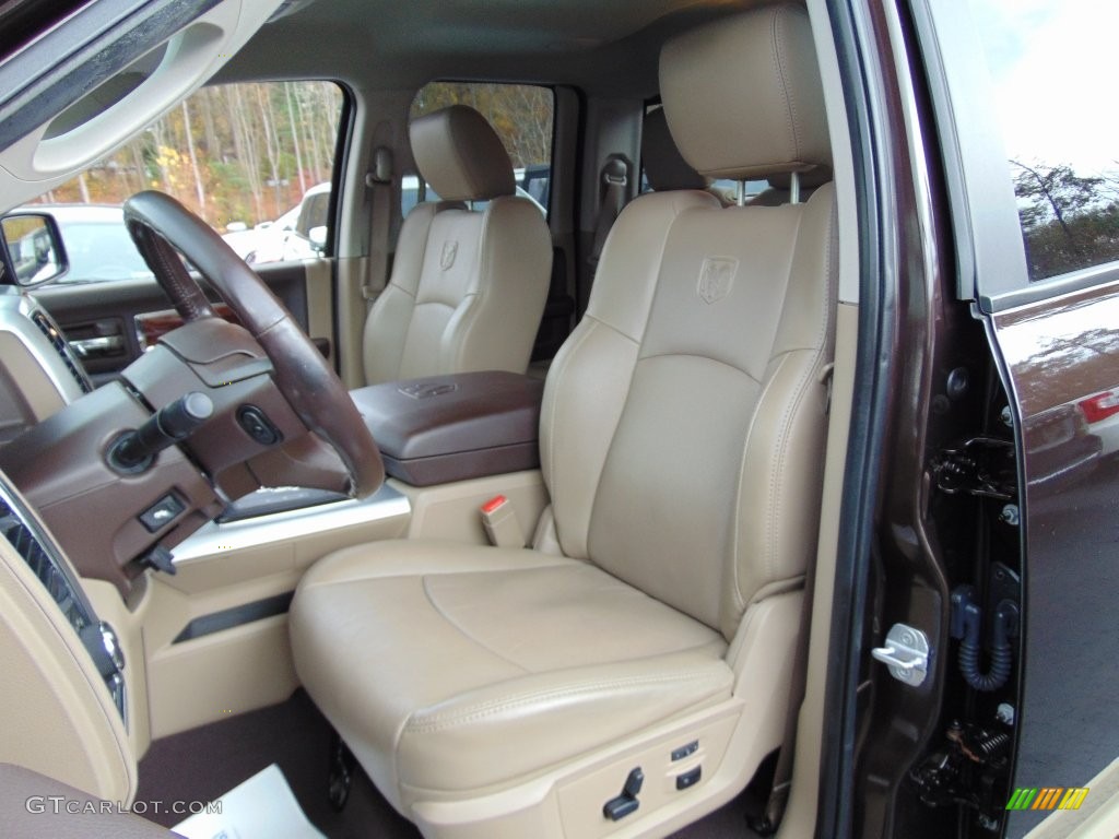 2011 Ram 1500 Laramie Quad Cab 4x4 - Rugged Brown Pearl / Light Pebble Beige/Bark Brown photo #16