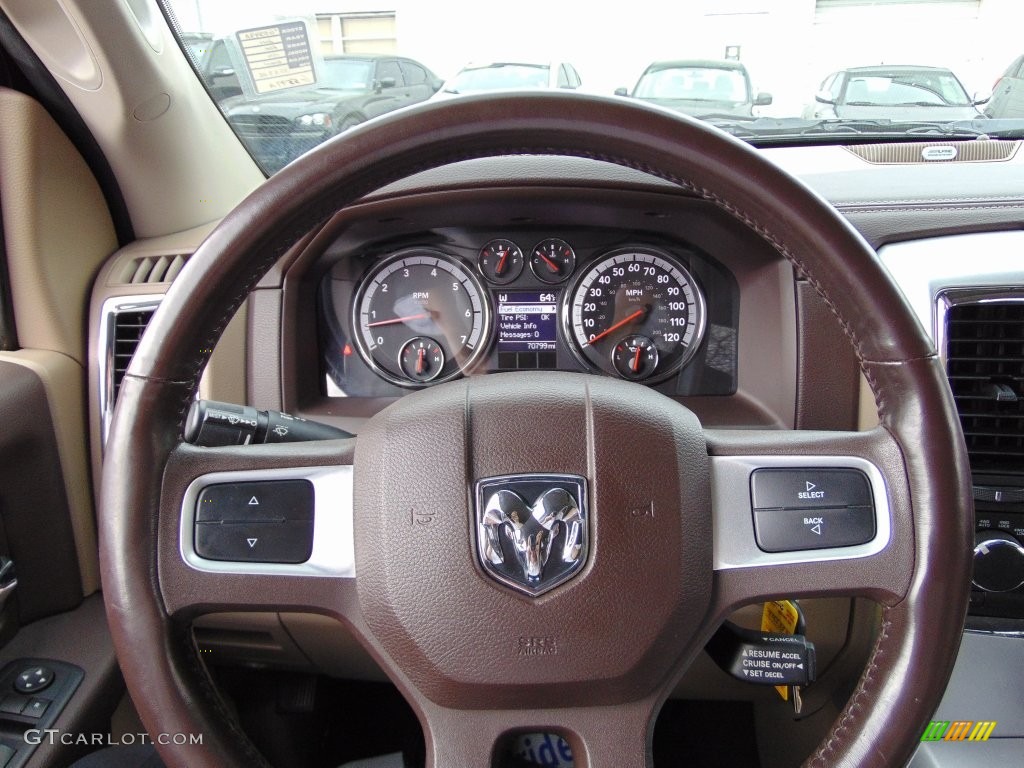 2011 Ram 1500 Laramie Quad Cab 4x4 - Rugged Brown Pearl / Light Pebble Beige/Bark Brown photo #26