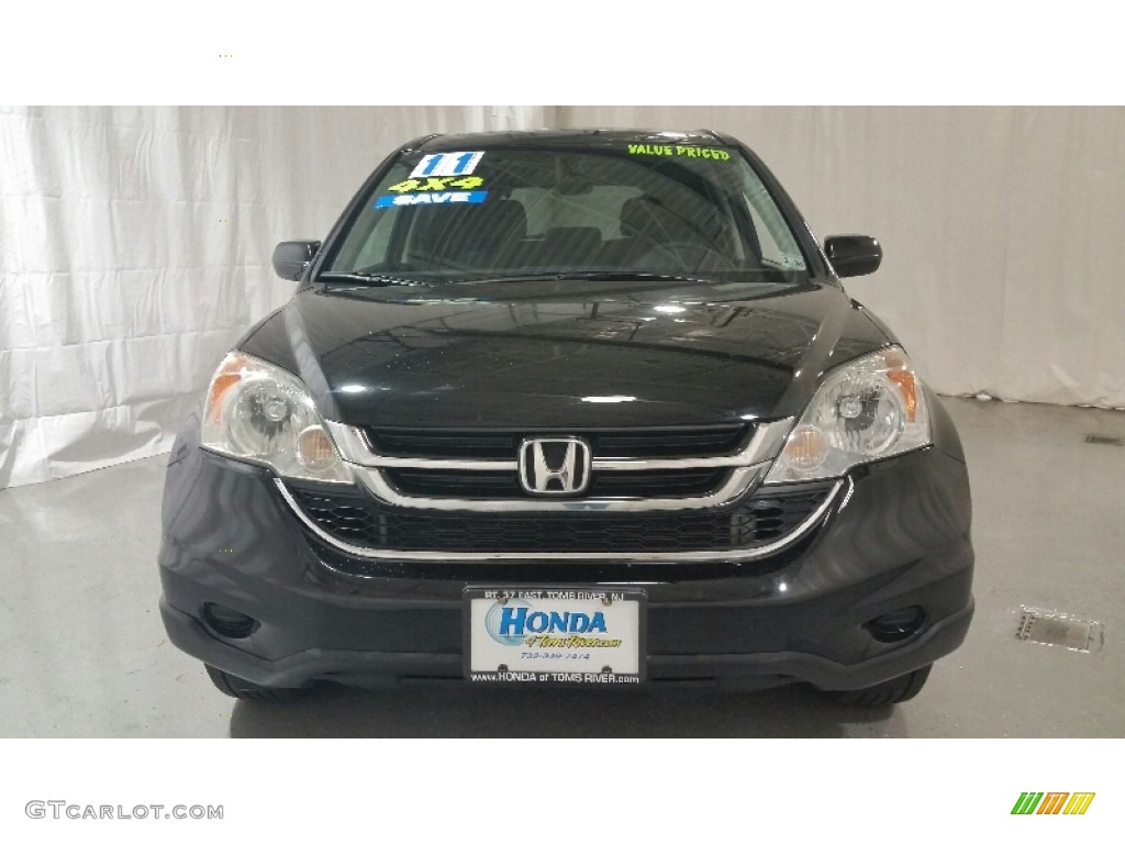 2011 CR-V EX 4WD - Crystal Black Pearl / Black photo #2