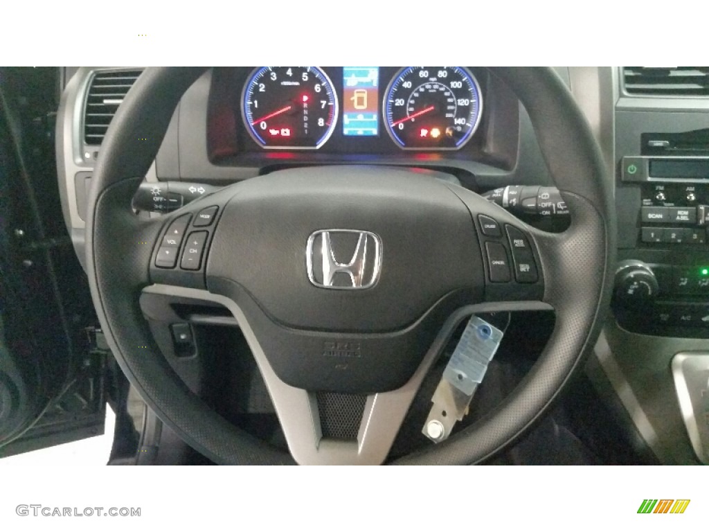 2011 CR-V EX 4WD - Crystal Black Pearl / Black photo #14