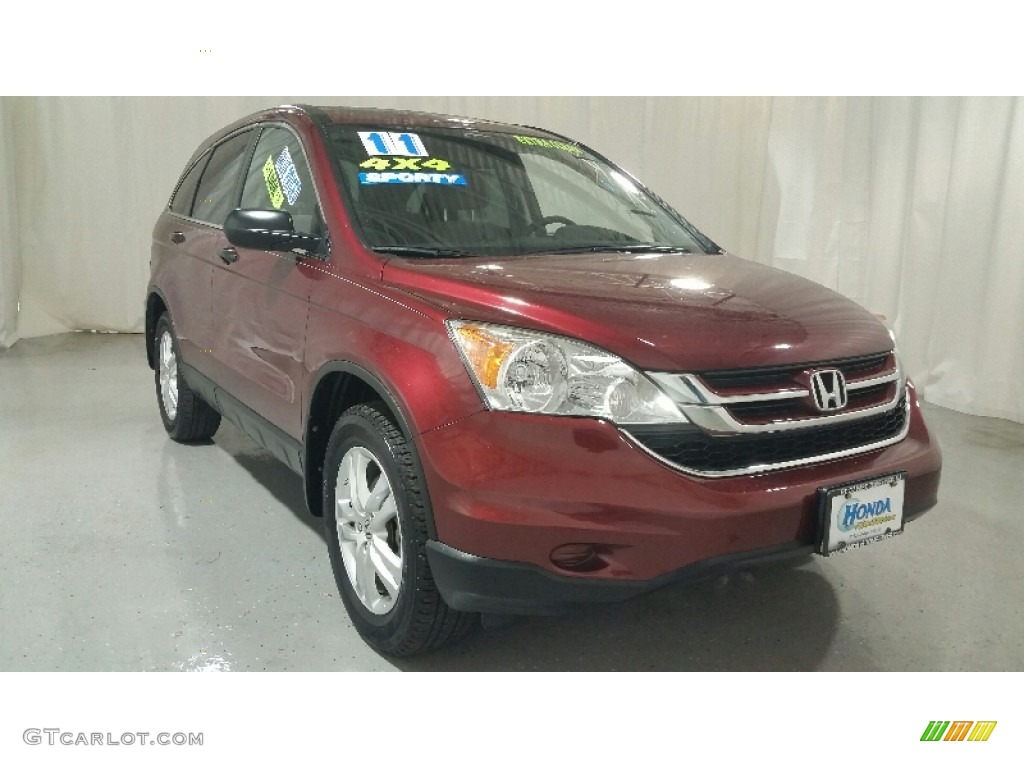 2011 CR-V EX 4WD - Tango Red Pearl / Gray photo #3