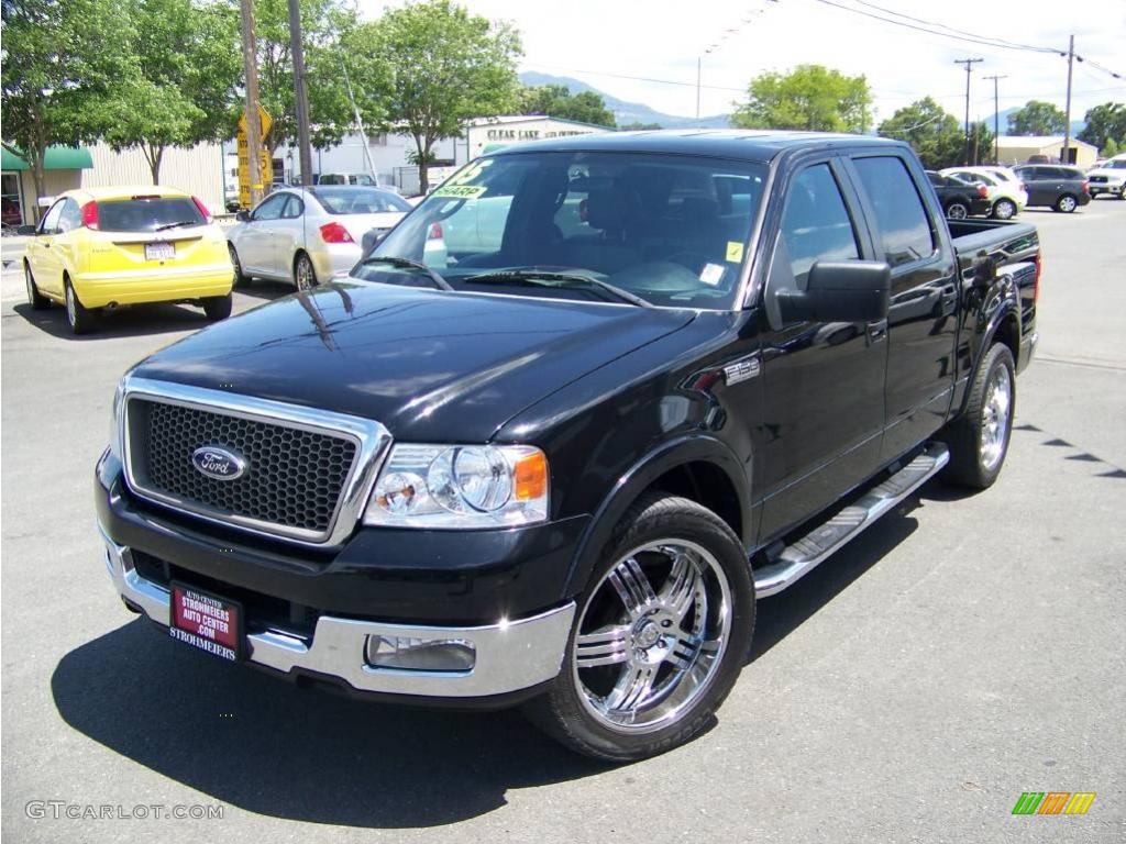 2005 F150 Lariat SuperCrew - Black / Black photo #1