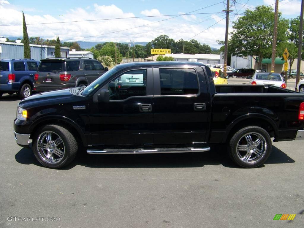 2005 F150 Lariat SuperCrew - Black / Black photo #2