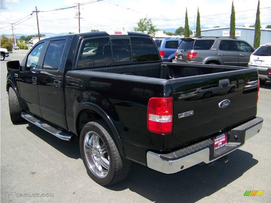 2005 F150 Lariat SuperCrew - Black / Black photo #3