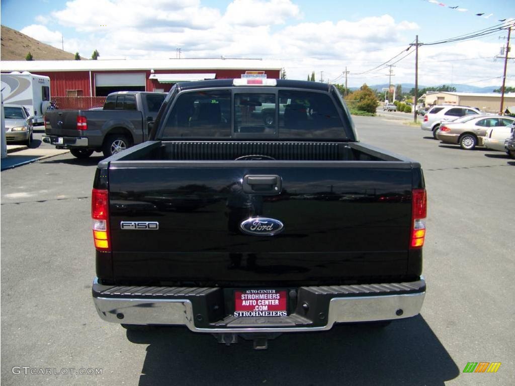 2005 F150 Lariat SuperCrew - Black / Black photo #4