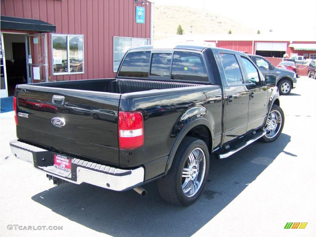 2005 F150 Lariat SuperCrew - Black / Black photo #5