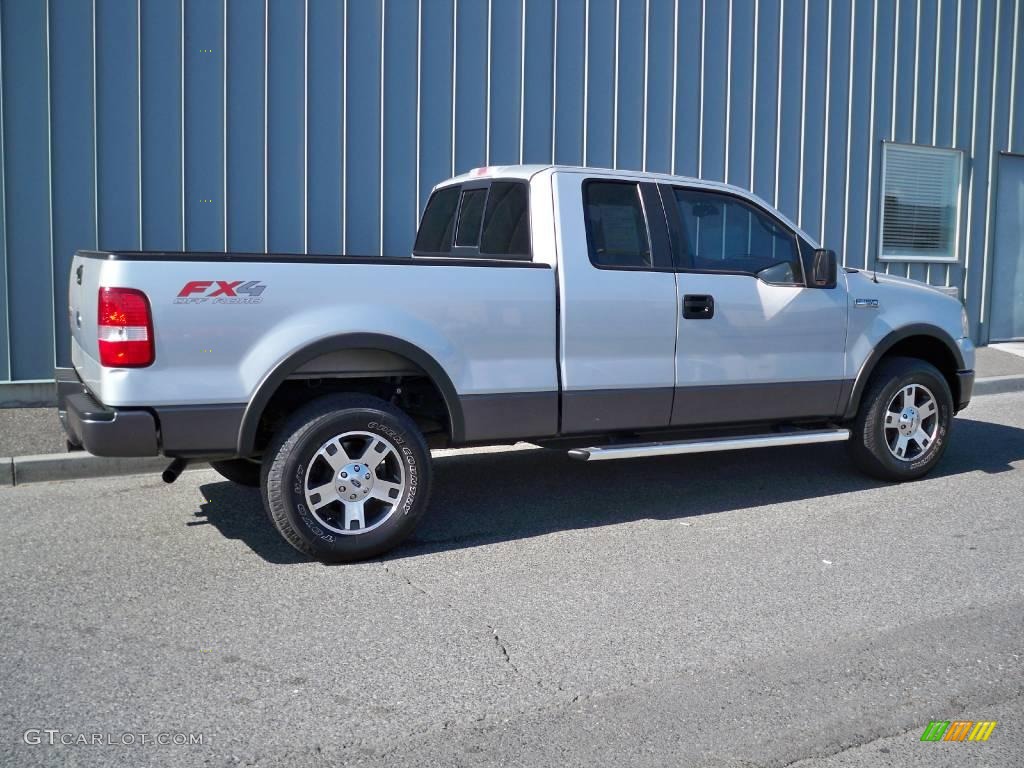 2005 F150 FX4 SuperCab 4x4 - Silver Metallic / Black photo #3