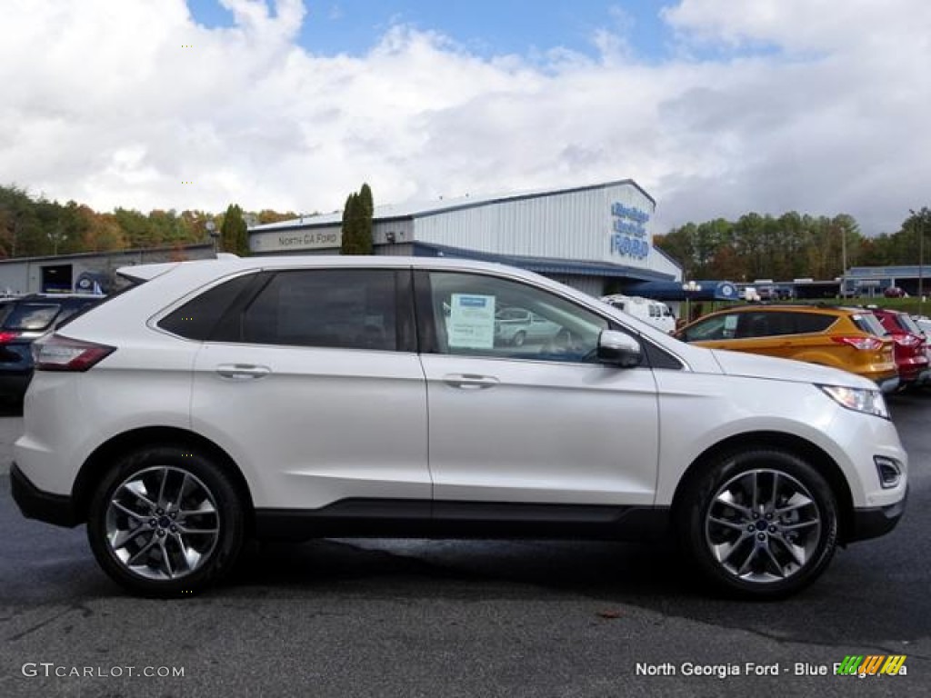 2015 Edge Titanium AWD - White Platinum Metallic / Cognac photo #6