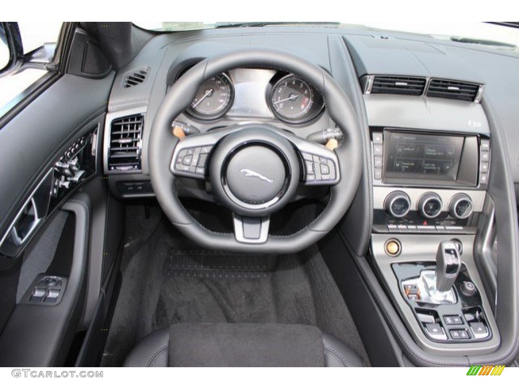 2016 Jaguar F-TYPE S AWD Convertible Jet Steering Wheel Photo #108571558