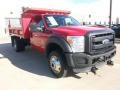 Vermillion Red 2011 Ford F550 Super Duty XL Regular Cab 4x4 Dump Truck