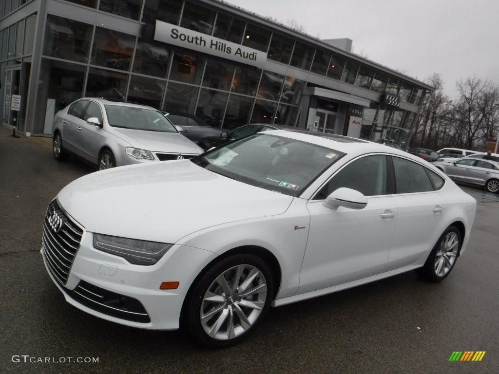 2016 A7 3.0 TFSI Premium Plus quattro - Glacier White Metallic / Nougat Brown photo #1