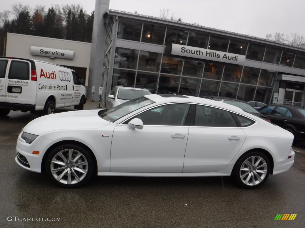 2016 A7 3.0 TFSI Premium Plus quattro - Glacier White Metallic / Nougat Brown photo #2