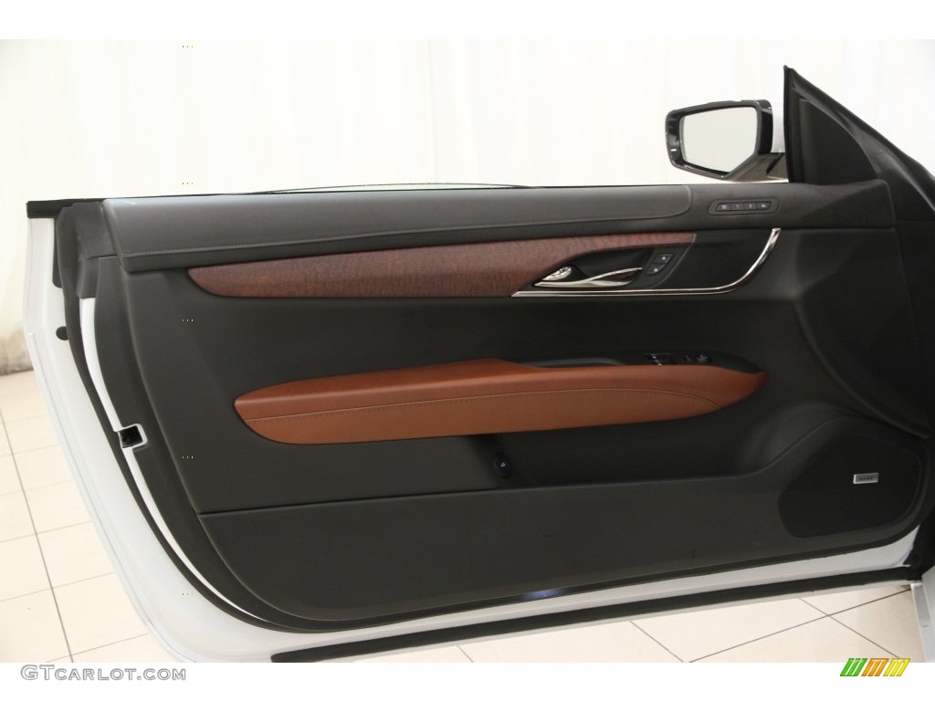 2015 Cadillac ATS 2.0T Luxury AWD Coupe Kona Brown/Jet Black Door Panel Photo #108574192