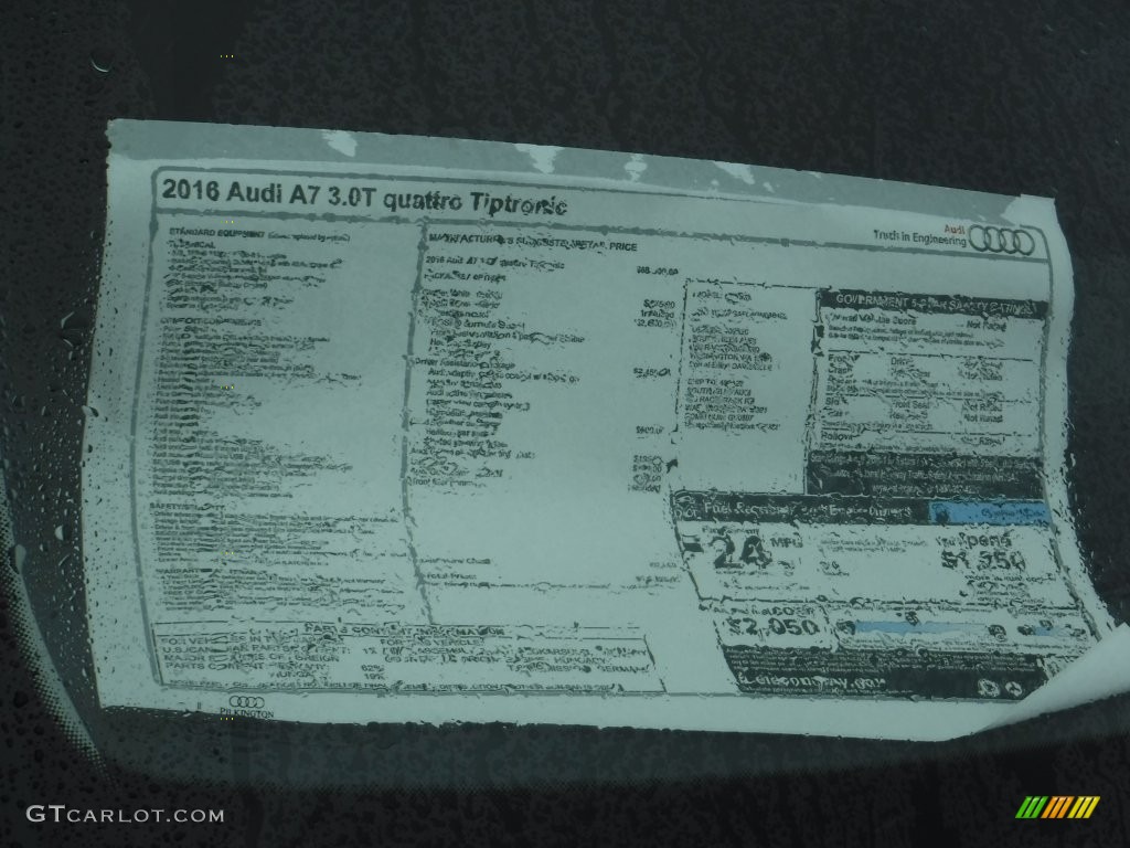 2016 A7 3.0 TFSI Premium Plus quattro - Glacier White Metallic / Nougat Brown photo #11