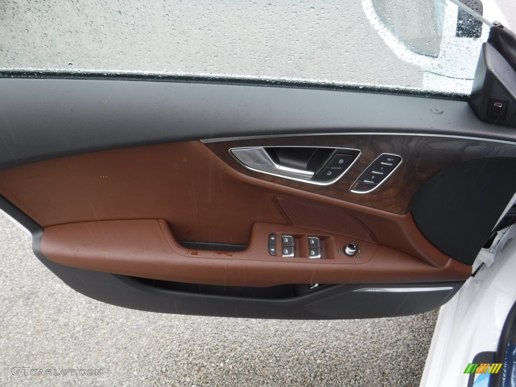 2016 Audi A7 3.0 TFSI Premium Plus quattro Nougat Brown Door Panel Photo #108574436