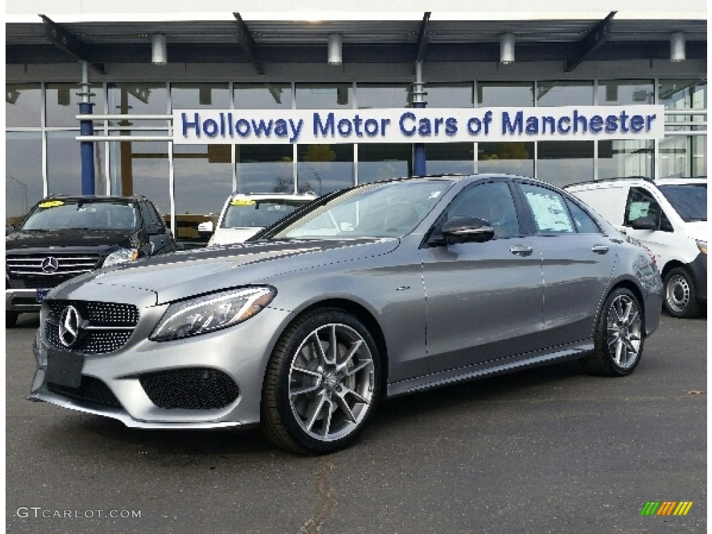 2016 C 450 AMG Sedan - Palladium Silver Metallic / designo Saddle Brown photo #1