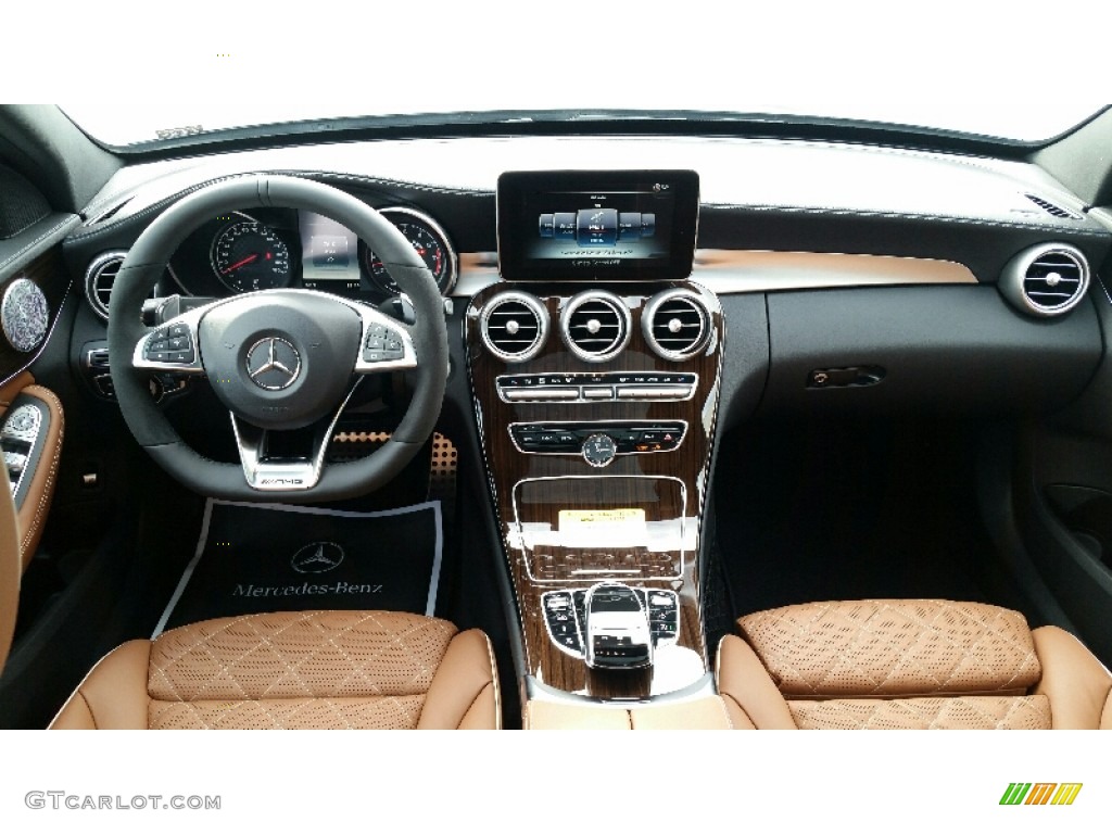 2016 Mercedes-Benz C 450 AMG Sedan designo Saddle Brown Dashboard Photo #108576961