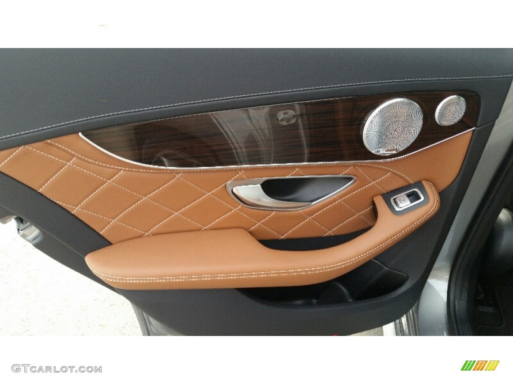 2016 Mercedes-Benz C 450 AMG Sedan designo Saddle Brown Door Panel Photo #108577099