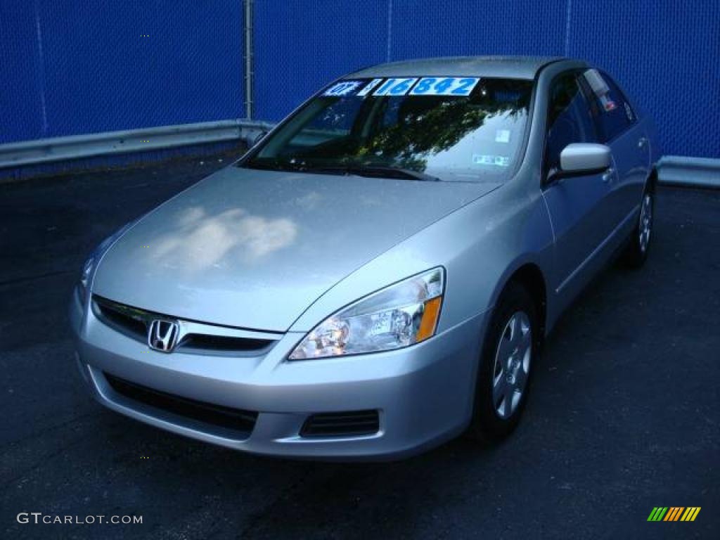 2007 Accord LX Sedan - Alabaster Silver Metallic / Black photo #8