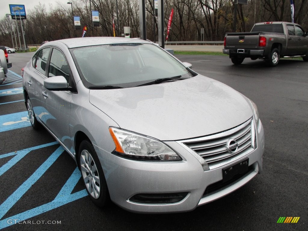 2014 Sentra SV - Brilliant Silver / Charcoal photo #13