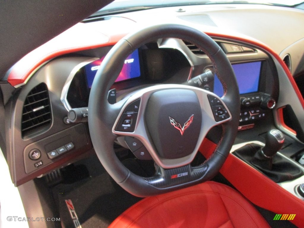 2015 Corvette Z06 Coupe - Arctic White / Adrenaline Red photo #21