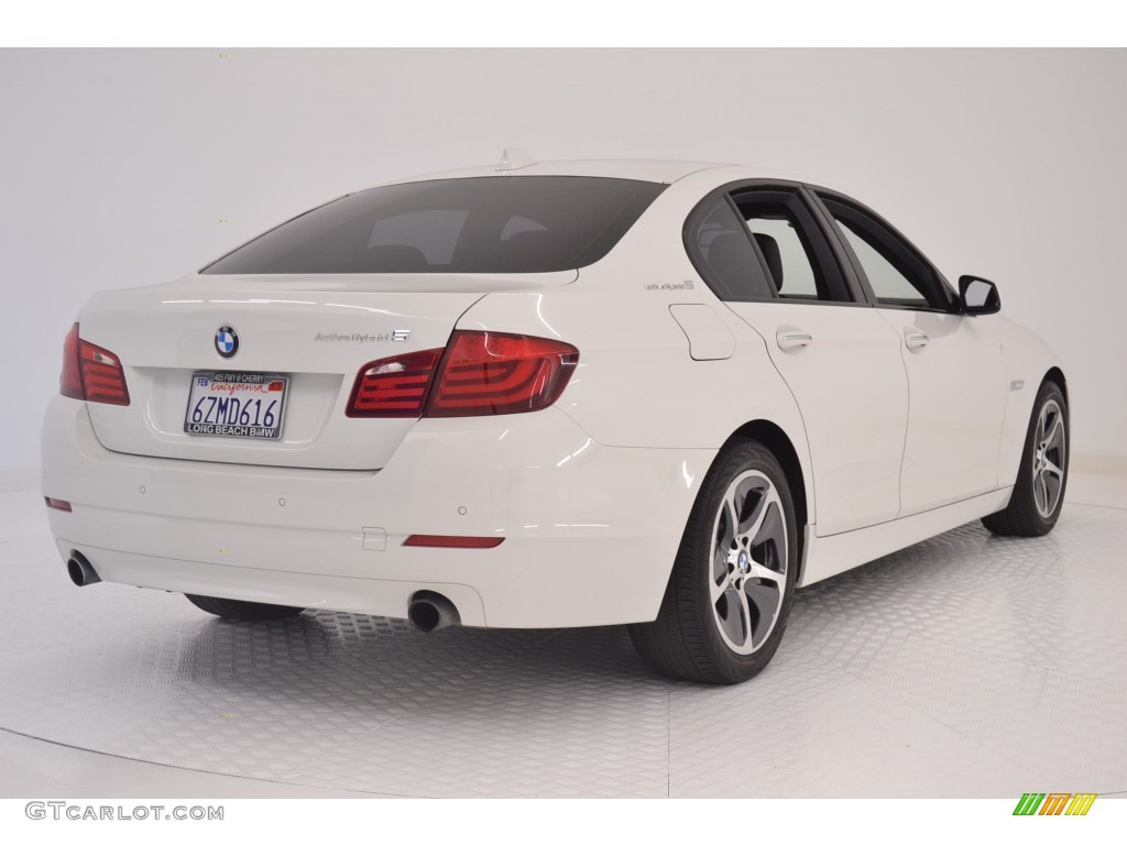 2013 5 Series ActiveHybrid 5 - Alpine White / Black photo #7