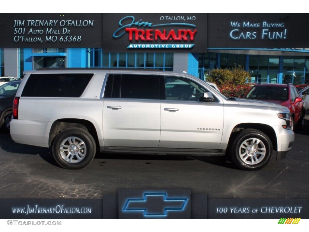 2015 Suburban LT 4WD - Silver Ice Metallic / Jet Black photo #1