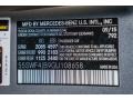 792: Palladium Silver Metallic 2016 Mercedes-Benz C 300 Sedan Color Code