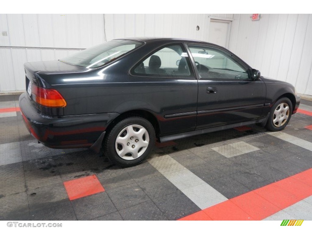 1998 Civic EX Coupe - Flamenco Black Pearl / Gray photo #7