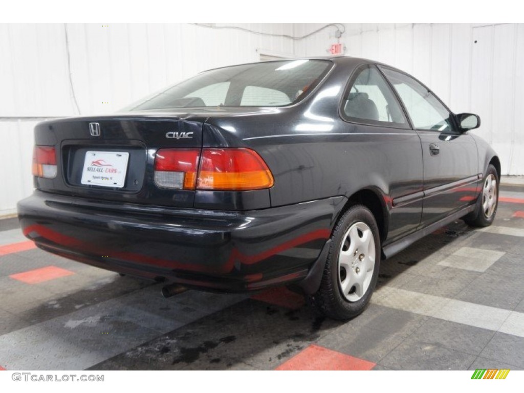 1998 Civic EX Coupe - Flamenco Black Pearl / Gray photo #8