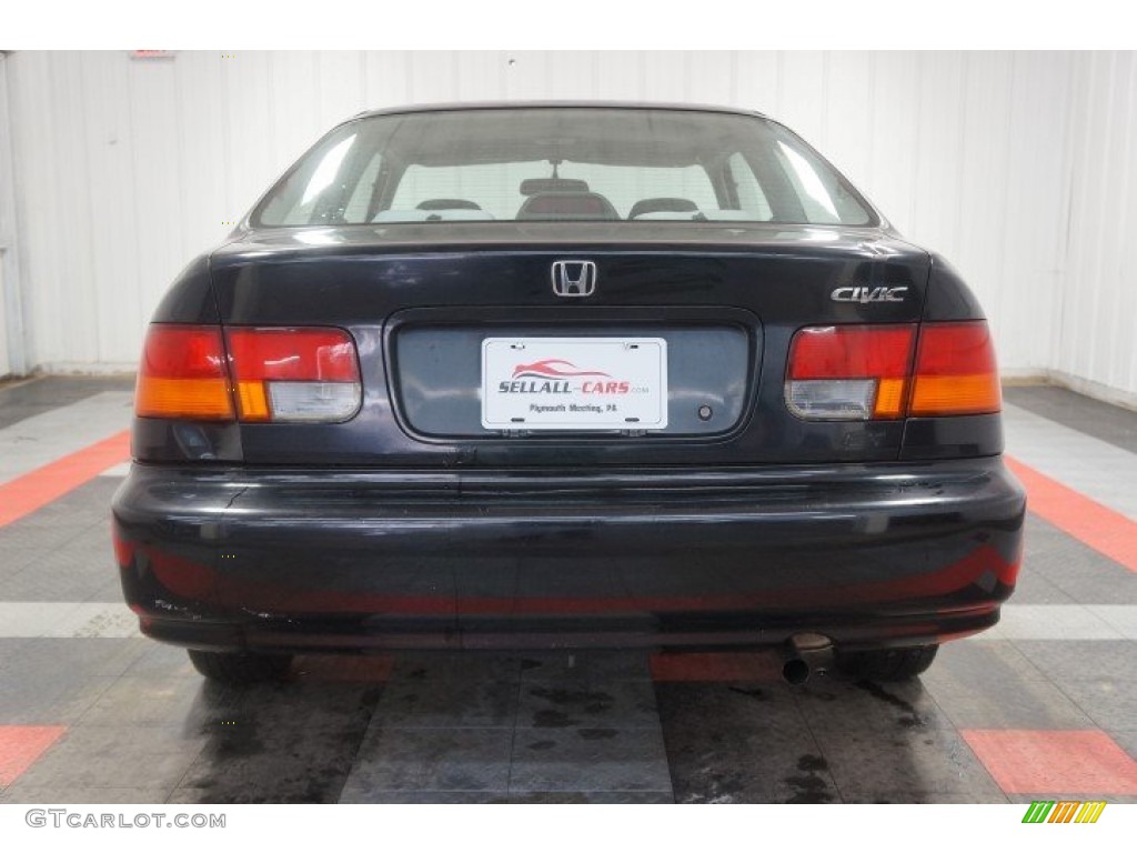 1998 Civic EX Coupe - Flamenco Black Pearl / Gray photo #9