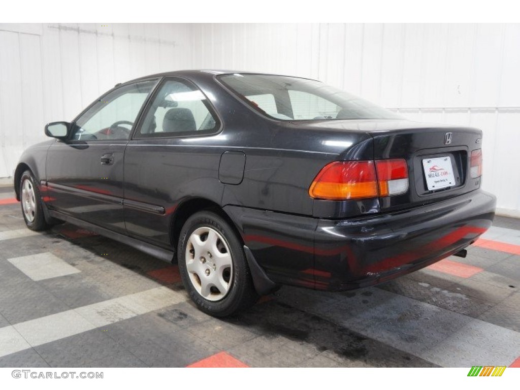 1998 Civic EX Coupe - Flamenco Black Pearl / Gray photo #10