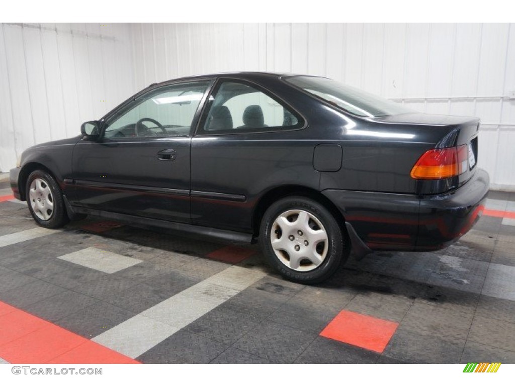 1998 Civic EX Coupe - Flamenco Black Pearl / Gray photo #11