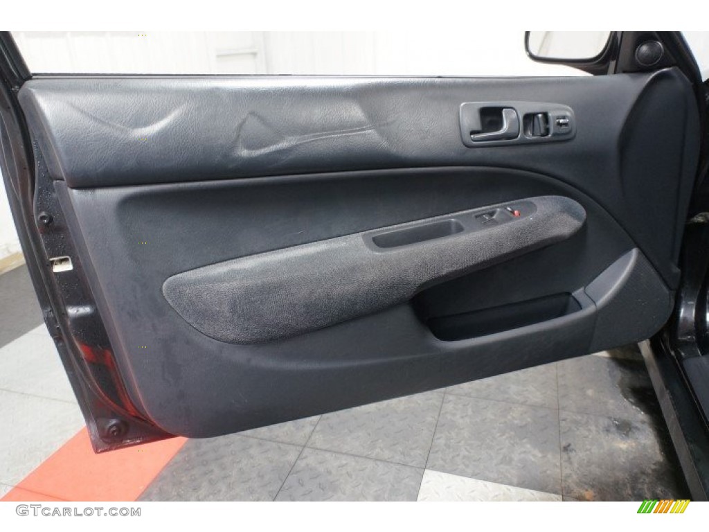 1998 Civic EX Coupe - Flamenco Black Pearl / Gray photo #12