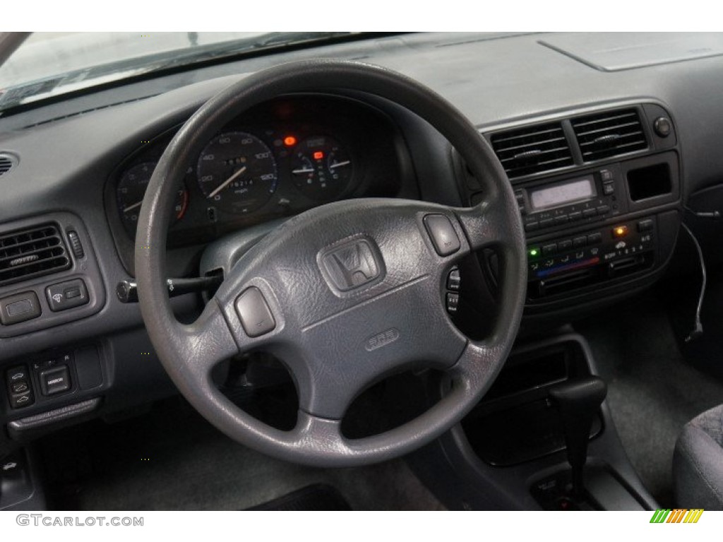 1998 Civic EX Coupe - Flamenco Black Pearl / Gray photo #26