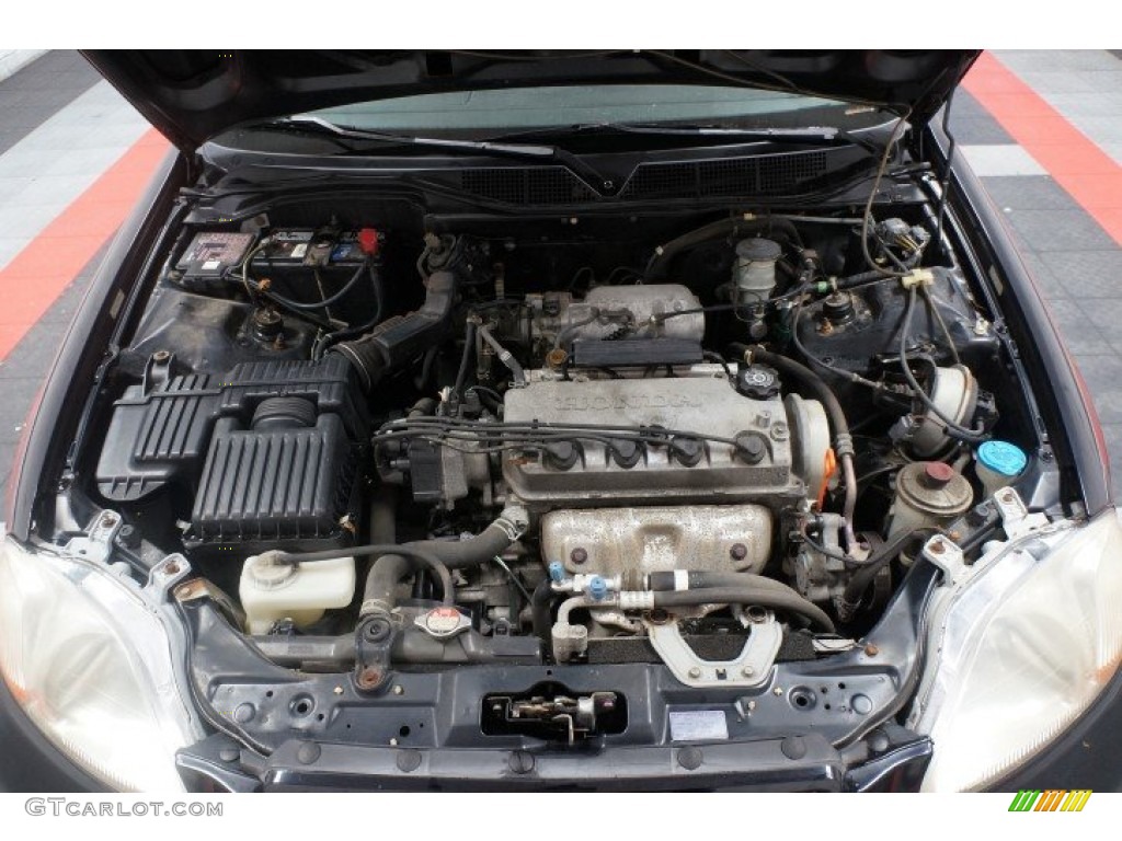 1998 Civic EX Coupe - Flamenco Black Pearl / Gray photo #40