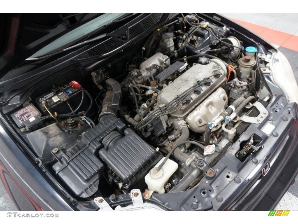 1998 Civic EX Coupe - Flamenco Black Pearl / Gray photo #42