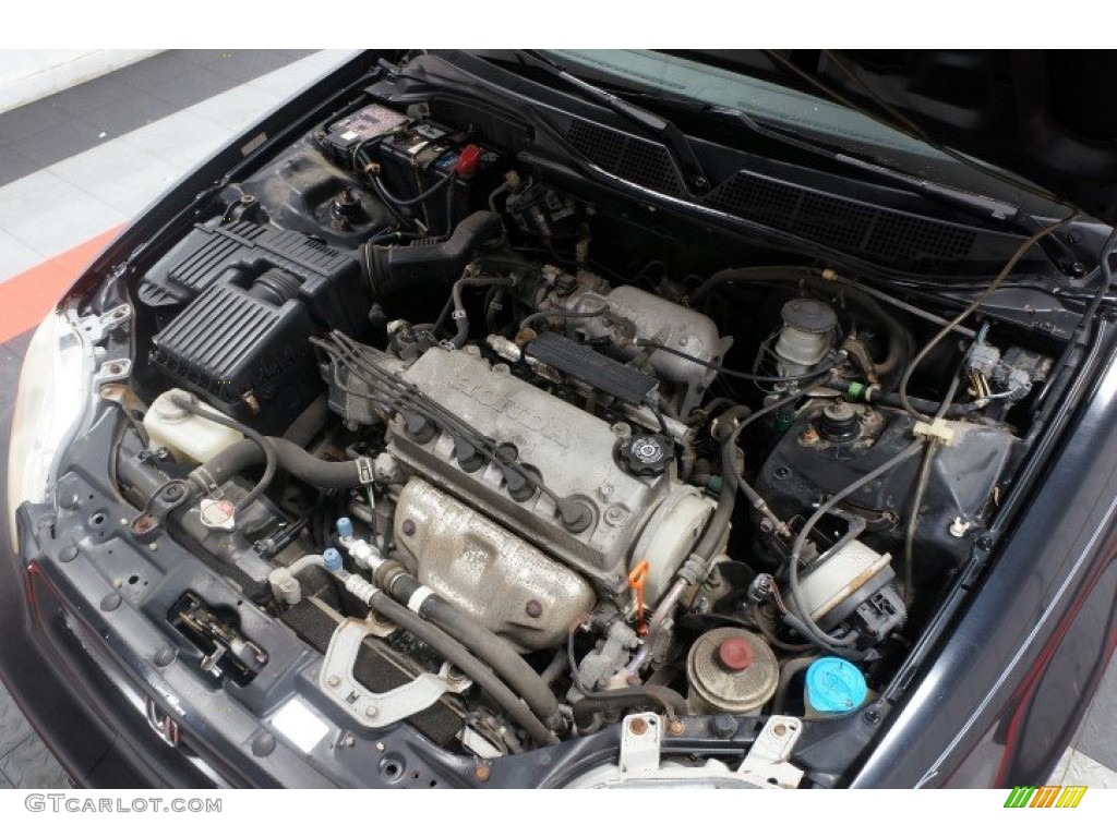 1998 Civic EX Coupe - Flamenco Black Pearl / Gray photo #43