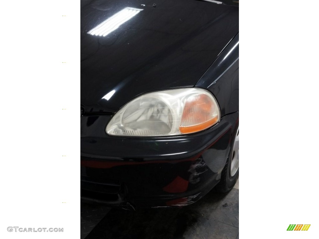 1998 Civic EX Coupe - Flamenco Black Pearl / Gray photo #44