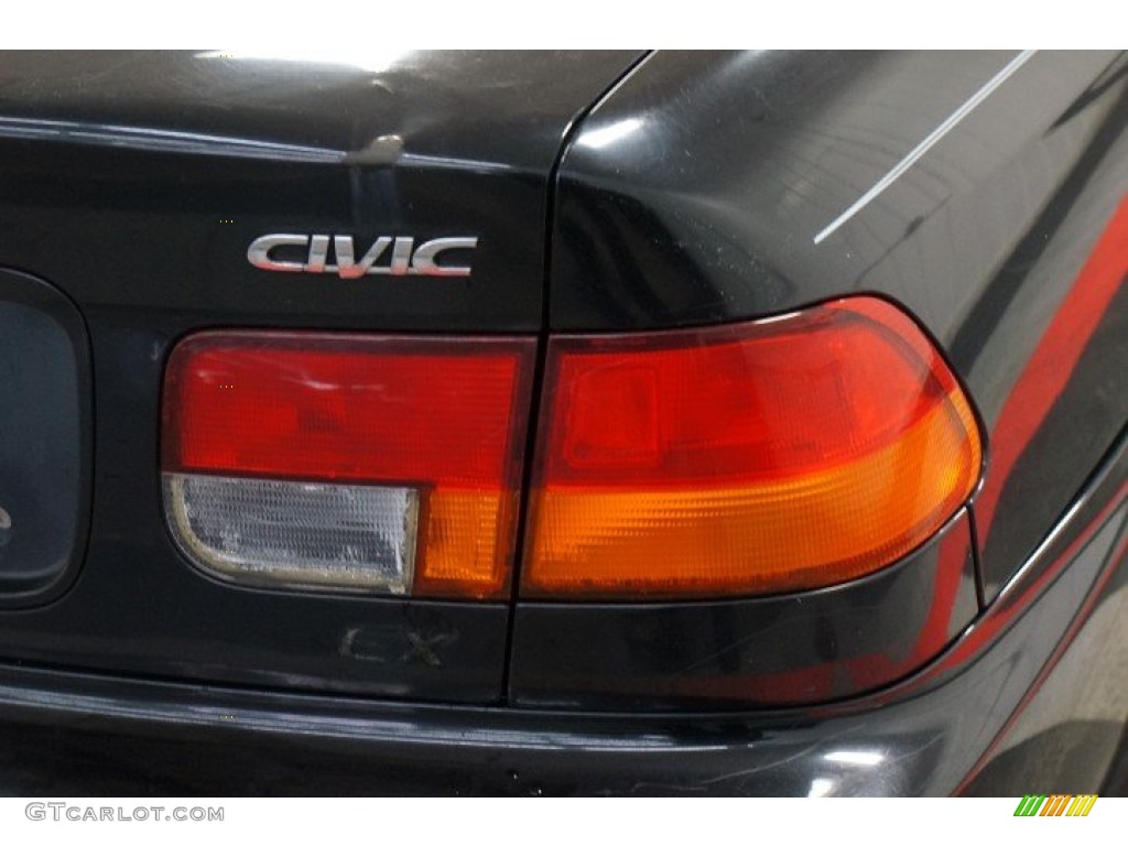 1998 Civic EX Coupe - Flamenco Black Pearl / Gray photo #61