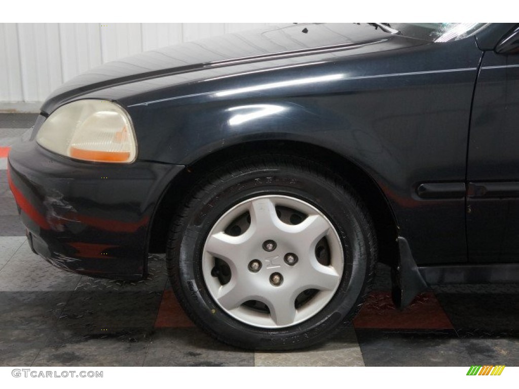 1998 Civic EX Coupe - Flamenco Black Pearl / Gray photo #77