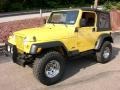 2002 Solar Yellow Jeep Wrangler X 4x4  photo #1