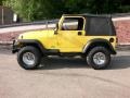 2002 Solar Yellow Jeep Wrangler X 4x4  photo #2